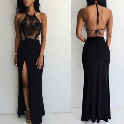 Black prom dresses, long prom gowns, backless prom dresses, women's prom dresses, dresses for women - Thumbnail 5