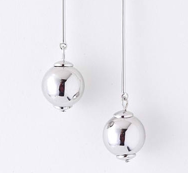 Metal Ball Drop Earrings