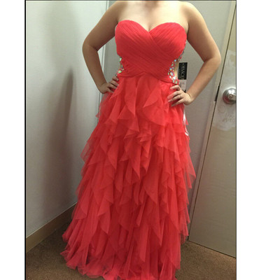 Sweetheart Neck Long Chiffon prom Dresses