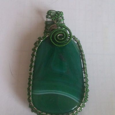 Green agate pendant