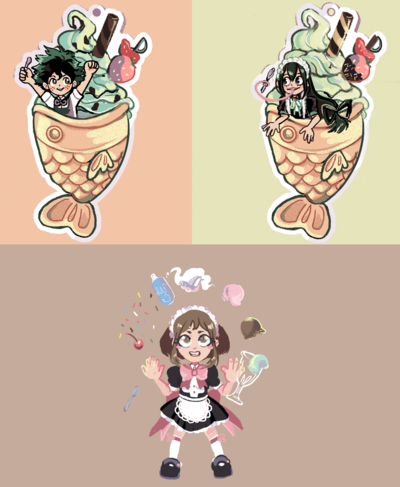 Cafe Jumbo Clear Charm Keychain