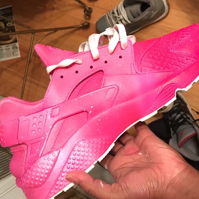 Pink faded custom huaraches (shoe provided)
