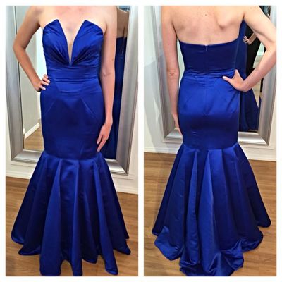 Sweetheart neck mermaid satin prom dresses floor length women dresses - Thumbnail 4