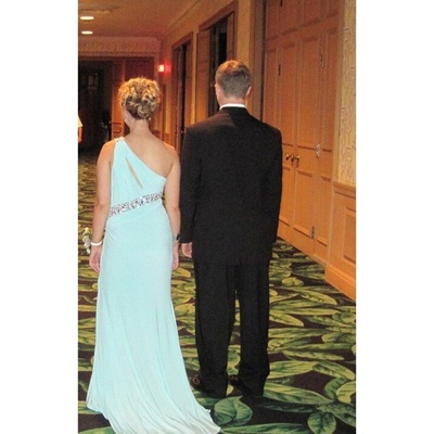 One Shoulder Long Chiffon Prom Dresses Crystals Floor Length Women Dresses