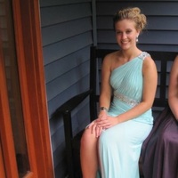 One Shoulder Long Chiffon Prom Dresses Crystals Floor Length Women Dresses - Thumbnail 1