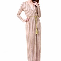 Gold Stripe Maxi Dress - Thumbnail 2