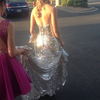 Sweetheart Neck Mermaid Sequin Lace Prom Dresses Floor Length Women Dresses - Thumbnail 1