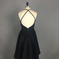 Halter Neck Black Lace Prom Dresses crystals Women Party Dresses - Thumbnail 4