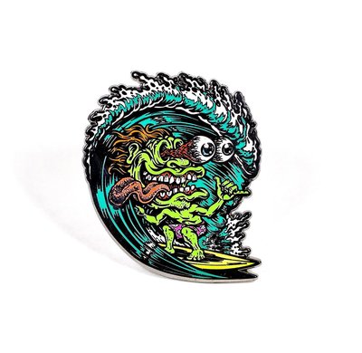 Zombie Surfer Freak Pin (Hard Enamel with Glow) Limited numbered Edition