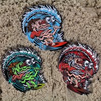 Zombie Surfer Freak Pin (Hard Enamel with Glow) Limited numbered Edition - Thumbnail 2