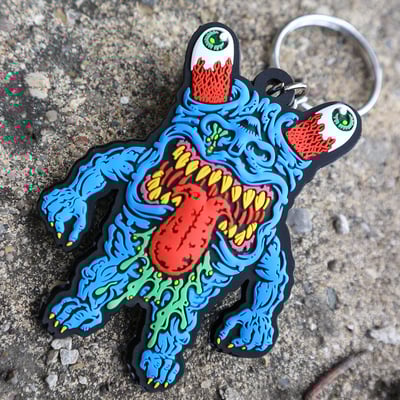 Karl 2 sided 3d rubber key chain