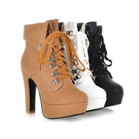 Foreign trade new autumn and winter Martin boots high with the Korean version of women boots - Thumbnail 3
