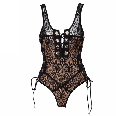 Black lace bodysuit