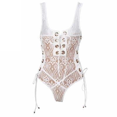 White lace bodysuit