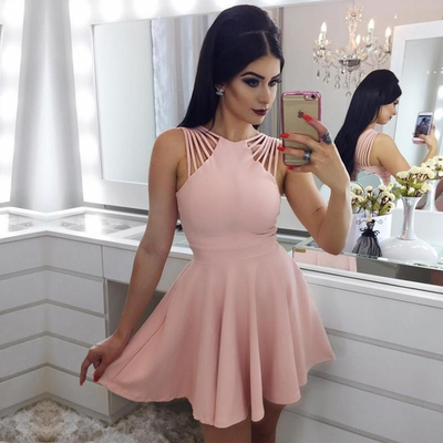 Simple chiffon short homecoming dresses for women under 100 - Thumbnail 5