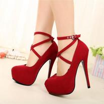New Red Strappy Heels Pumps Sexy Wedding Club Party Platform High Stiletto Heels Shoes
