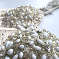 Champagne Straps Short Rinestone Homecocming Dresses for Women - Thumbnail 1