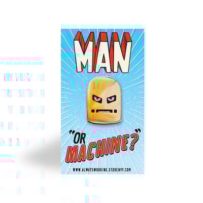 Classic iron man enamel pin