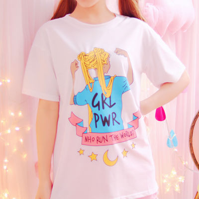 Grl power anime tee