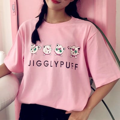 Pink jiggly puff printed tee