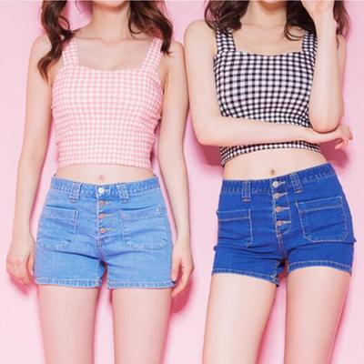 Retro checks tank top