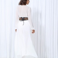 White Maxi Dress - Thumbnail 3
