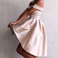  Charming off shoulder high low short prom dress , cocktail dresses - Thumbnail 1