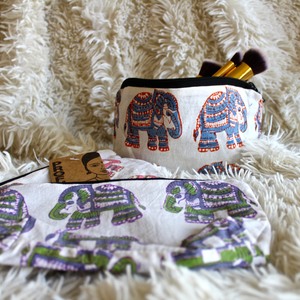 Gray/Pink Elephant Practical Pouch - Thumbnail 1