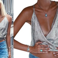 Metallic Crop Tank - Thumbnail 4