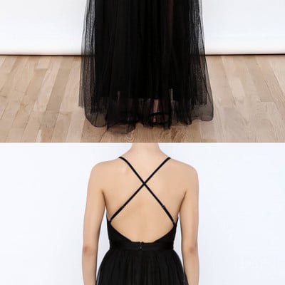 Prom dress, prom dresses 2023,sexy black prom dresses, plunging v neck side slit evening gowns,pd172609 - Thumbnail 4