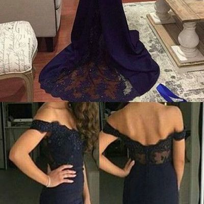 Prom dresses,prom dresses fashion off-the-shoulder long prom dress, mermaid prom dress,evening dress,pd172612 - Thumbnail 5