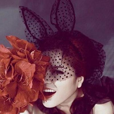 Sexy black dot cat ears