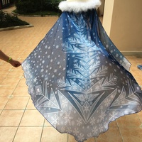 J997 OLAF'S FROZEN ADVENTURE Elsa dress Short Cape version (150CM) - Thumbnail 3