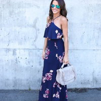 Steph Floral Maxi Halter Dress - Thumbnail 4