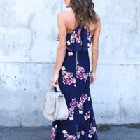 Steph Floral Maxi Halter Dress - Thumbnail 2