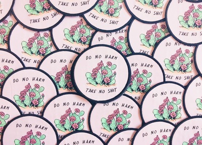 DO NO HARM, TAKE NO SHIT woven patch