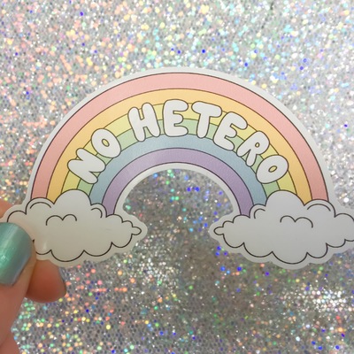 No hetero vinyl sticker