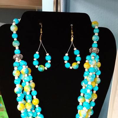 Handmade 3 strand necklace