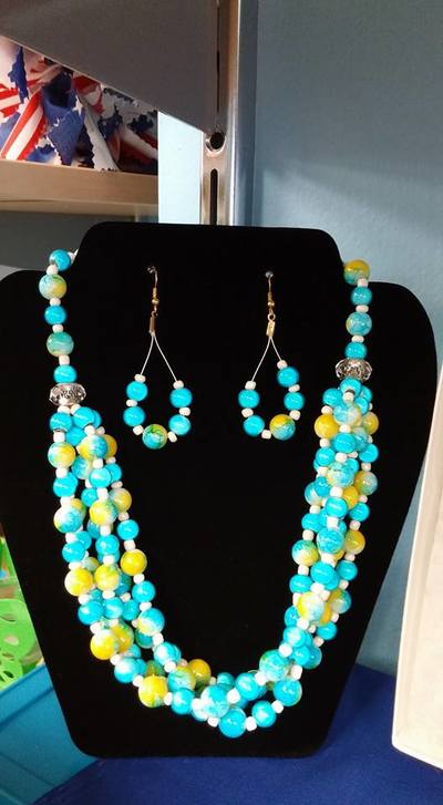 Handmade 3 strand Necklace