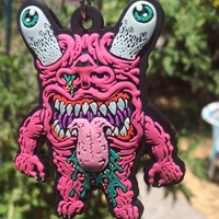 KARLA (pink) 2 sided 3D Rubber Key Chain (Glows in the Dark) - Thumbnail 2