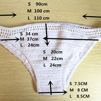 Bohemian Hollow Crochet Tassels Halter Knit Bikini Swimsuit for Women Two-piece Swimwear - Thumbnail 4