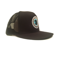 Trucker hat w/diamond blue patch.  - Thumbnail 1