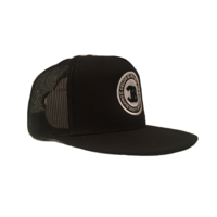 Trucker hat-white on black - Thumbnail 1