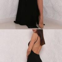 Sexy Spaghetti Strap Prom Dress,Black And White prom dresses,cheap prom dress - Thumbnail 2