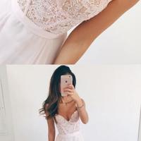 Elegant prom dress,A-line V-neck Long bridesmaid dress,Chiffon Pink Long Prom Dress - Thumbnail 1