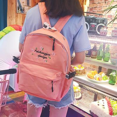 Harajuku Flower Embroidered Waterproof Backpack