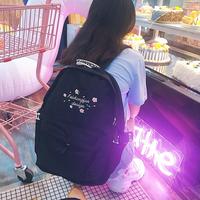 Harajuku Flower Embroidered Waterproof Backpack - Thumbnail 3