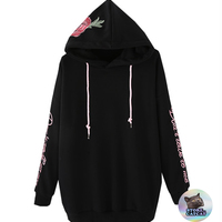 DON'T TALK TO ME ROSE EMBROIDERY HOODIES  - Thumbnail 2