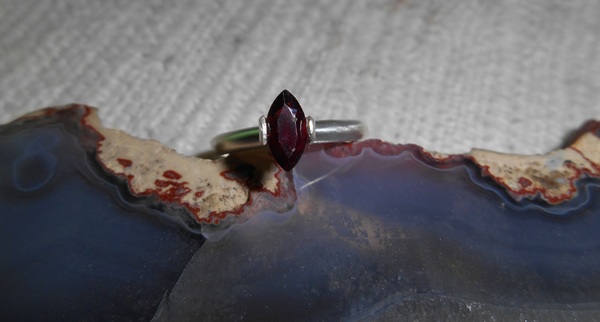 Sterling silver Garnet ring
