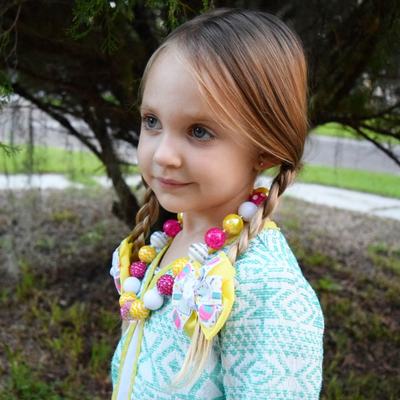 Back to school stacked pinwheel pig tail set